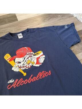Vintage the alchoballics baseball team t shirt XL 00s